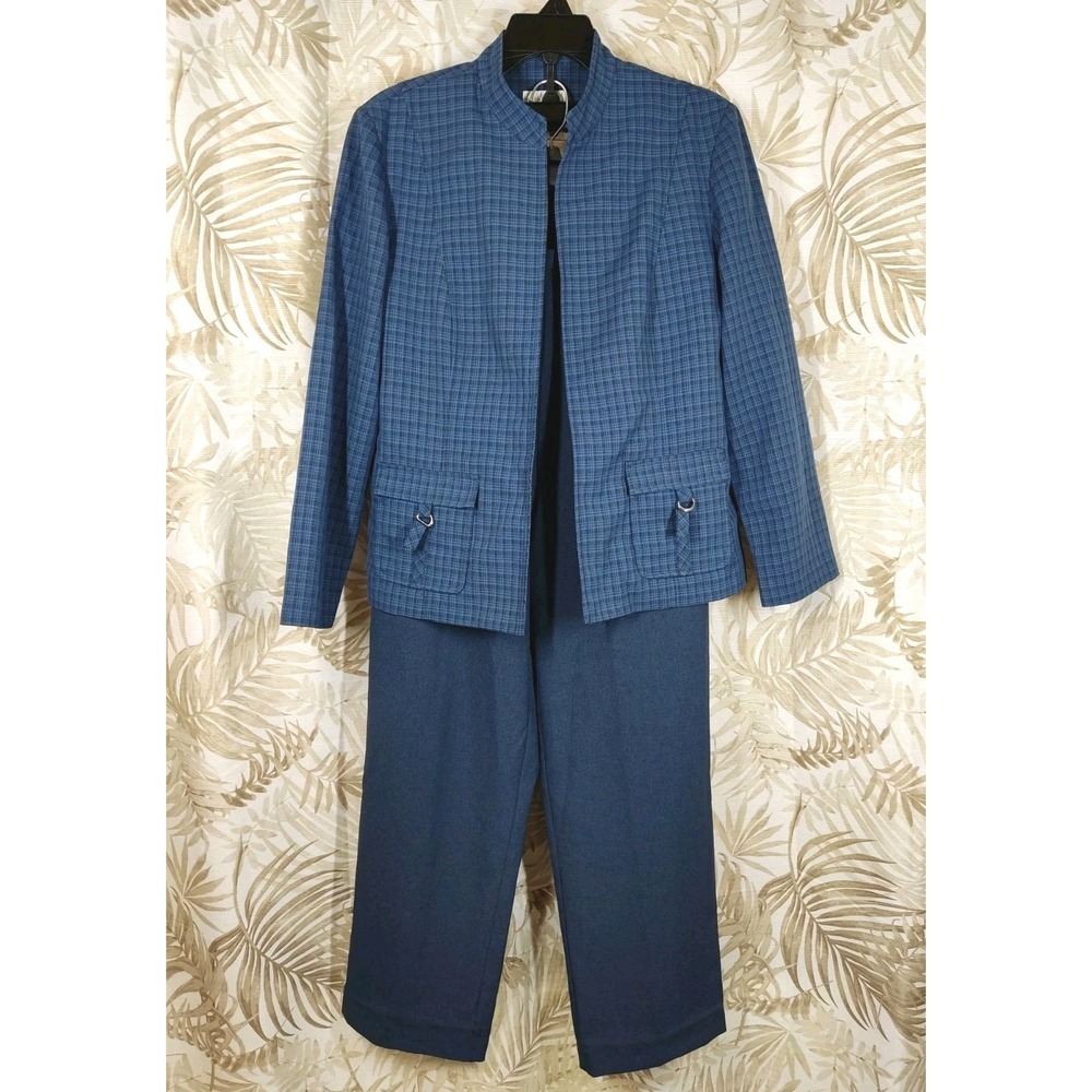 Petite Perceptions‎ Women's Jacket Blazer Vest Slacks Pants 3-Piece Set Size 14P